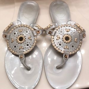 Jack Rogers Silver/Gray Sandals
